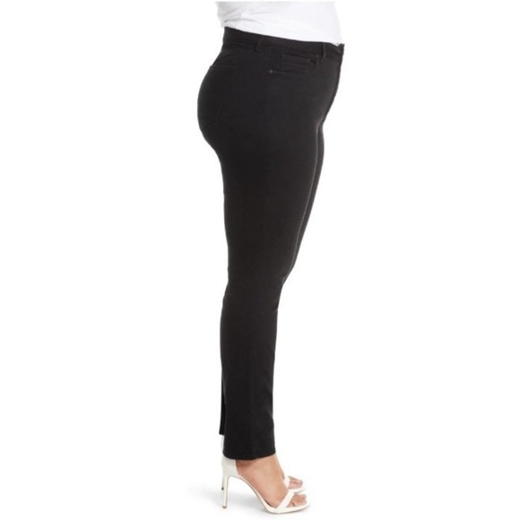 NYDJ Marilyn Straight Leg Jeans in Black Wash Lift Tuck SZ 14W NWT - Picture 3 of 6